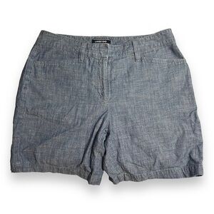 Lands End Women’s Mid-rise Evening Sky Chambray Shorts